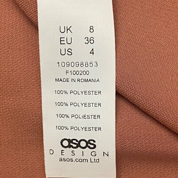 NEW ASOS DESIGN Maternity Wrap Midi Dress in Terracotta Size 4 - Picture 7 of 7